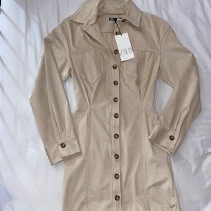 Zara faux suede dress